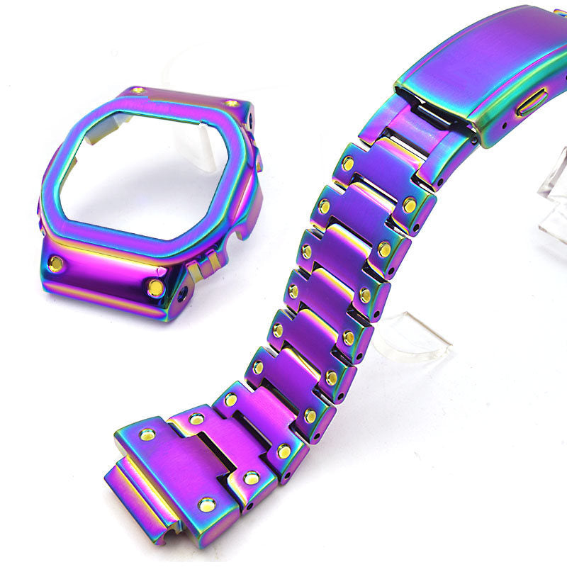 Stainless Steel Watch Band Replacement + Watch Cover for Casio G-SHOCK GW-5000 5035 DW5600 Stainless Steel Watch Band Replacement + Watch Cover for Casio G-SHOCK GW-5000 5035 DW5600